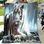 3D Tiigri Pehme Fliisist Pleed Elutuppa Magamistuppa., 150x200 cm (59x79 colių)