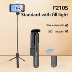 Kompaktne Kokkupandav Statiiv Ja Selfiepulk Tugeva T&auml;itevalgusega - Universaalne Juhtmevaba Pult Android/iPhone jaoks.