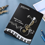 Muusika Lehtede Kaust Klipp A4 Plastkaust., Juodas B tipas