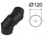 Universaalne reguleeritav kurv, millel on 2 revisjoniga. Mustast metallist 2 mm. D-120 mm.