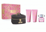 Kinkekomplekt Versace Bright Crystal - 90 ml EDT + 100 ml du&scaron;igeel + 100 ml kehakreem + elegantne kott