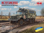 Liimitav mudel ICM 35019 ZiL-131 with driver of the Armed Forces of Ukraine 1/35