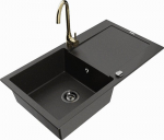 Graniidist k&ouml;&ouml;givalamu Mexen Leo koos segisti ja sifooniga, Metallic black/gold+Gold