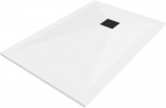 Ristk&uuml;likukujuline du&scaron;ialus Mexen Stone+ sifoon, 140 x 80 cm, White+Black