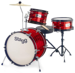 Laste trummikomplekt Stagg TIM JR 3/16B RD, 3-osaline