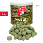 Vasabi maap&auml;hklid, Wasabi peanuts, Golden Turtle Brand, 3x140g