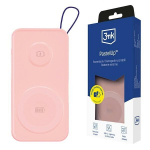 Akupank 3MK Powerbank PastelUp 10,000mAh 22.5W z Magsafe + ładowanie Apple Watch r&oacute;żowy