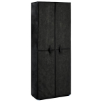 vidaXL kingakapp, must, 60 x 30 x 166 cm, kangas