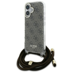 Guess GUHCP16SHC4SEW iPhone 16 6.1" brązowy|brown hardcase Crossbody Cord 4G Print