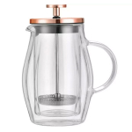 Klaasist kohvi- ja teet&otilde;mmis 350ml, Rose Gold