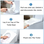 WC-pottide tarvikud, bideed, 60tk &Uuml;hekordsed WC-istmekatted | Kaasaskantava reisih&uuml;gieeni kaitse | Avalik tualettruum,