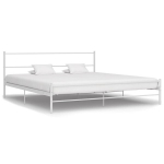vidaXl voodiraam, valge, metallist, 160 x 200 cm, Balta