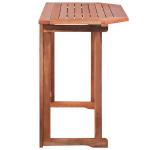 vidaXL bistroolaud, 90 x 50 x 75 cm, akaatsia, Ruda