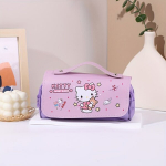 1tk Hello Kitty Pliiatsikott, Jaapani Stiilis, Suur Mahutavus, Multifilmi Kirjatarbed Kott., Violetinė