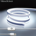 Kodu Kaunistav 5V USB Neoon LED Riba Tuled., Baltas neonas - 1 m / 39,3 colio