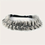 1tk Klassikaline 3-sooneline Punutud Peav&otilde;ru S&uuml;nteetiline Parukas Naistele., Sidabri&scaron;kai pilka