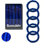 5tk/Karbis 100% Looduslik Siid Juuksekummid - Kvaliteetne Juuksen&otilde;u - Suur Juuksepael - Valge Disain - Yanrong Br&auml;nd., 5 vnt Royal Blue
