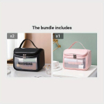 Suur Matt PVC Kosmeetikakott - Veekindel & L&auml;bipaistev, Vastupidav Reisi Meigiorganisaator Naisele