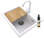 Graniitvalamu Granitan Foxal valge k&ouml;&ouml;gisegisti valge komplekt