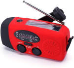 FM/AM/NOAA ilmaraadio k&auml;sitsi v&auml;ndaga isetoitega p&auml;ikeseenergia kaasaskantav mini h&auml;daolukorra elluj&auml;&auml;misraadio koos 3 LED-i &uuml;liheleda taskulambiga, 2000 mAh akutoitega nutitelefoni laadija,