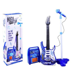 M&auml;ngu elektrikitarr koos v&otilde;imendi, mikrofoni ja MP3 &uuml;hendusega, sinine