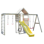 Laste puidust m&auml;nguv&auml;ljaku torn kiige, lium&auml;e, ronimisv&otilde;rguga, Wendi Toys M41 Climb Tower Set