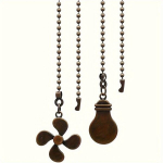 2tk Klassikaline Laeventilaatori Ja Lampi T&otilde;mbeketi Komplekt, Metallik Ventilaatori Muster Ja Pirni Ripats, T&otilde;mbeahela Pikendus Koduseks Valgustuse Dekoriks.