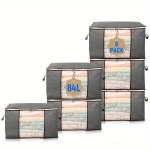 Vastupidav Kudumata Ladustamiskottide Komplekt (3/6tk) - Suur Maht K&auml;epidemetega, L&auml;bipaistev Aken. , 6 pakuotės