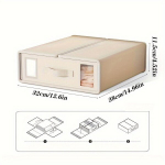 1tk Suur Mahutavusega Voodipesu Hoiukast Aknaga. , Smėlio spalva