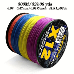GHOTDA 300m/328yds X12 Merekalap&uuml;&uuml;gi PE Liin, 12-s&auml;iemeline Punutud, Kalap&uuml;&uuml;gi Tarvik. , 0,47 mm 41,73 kg