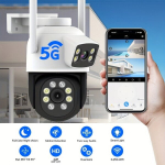 Tippklassi 4MP Dual Lens V&auml;likaamera - Traadita WiFi PTZ V&auml;rviline &Ouml;&ouml;režiimiga , F2 Wifi Pridėkite 64G SD kortelę
