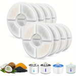 3/10-Pakendi Kasside Veepurskkaevu Filtrid 81Oz/2.4L Automaatne Lemmiklooma Filter Asenduss&uuml;sinik Filtrid, 10 vnt