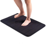 1tk Pehme ja Imav Hall Memory Foam Vannimatt - Libisemiskindel Pehmendatud Du&scaron;ivaip M&otilde;nusaks Vannielamuseks, Juoda 40*60cm