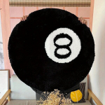 1tk Must 8 Palli Ringmatt Libisemisvastane Vaip Kodu Kaunistus., 100x100 cm