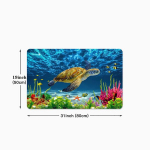 1tk Merikilpkonna Musteriga P&otilde;randamatt, Pehme Libisemiskindel Vannivaip, 50cm*80cm