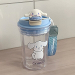 Sanrio Kuromi & Cinnamoroll Multikas Veepudel - &Scaron;ikk Plastist Joogitops T&uuml;drukutele, Mėlynas plastikinis puodelis