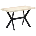 S&ouml;&ouml;gilaud vidaXL, valge, 120 x 60 x 75 cm, toekas mangopuit, Balta