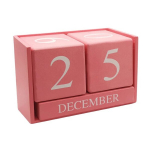 3D Vintage puidust kalender roosa