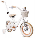 Jalgratas t&uuml;drukule Flower Bike Sun Baby 12", Valge ja beež