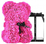 Rose Teddy Bear, 25 cm koos kinkekarbiga