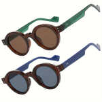 Retro steampunk prillid, 2 paari, Rudas/tamsus leopardas