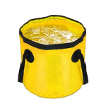 Turismivarustus, riiete ja jalan&otilde;ude hooldustooted, kollane 10 l, kokkupandav matka&auml;mber, kaasaskantav veehoidla lahendus matkamiseks, kalastamiseks ja reisimiseks.