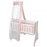 Lorelli beebi voodipesu komplekt First Dreams Pale Blush Stars, 75x75, 7-osaline