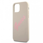 &Uuml;mbris Guess Vintage Pink Cover, telefonile Apple iPhone 12 Pro Max 6.7, hall