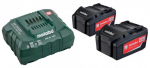 Basic set: 2 x 4.0 Ah + laadija ASC 55, Metabo