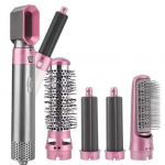 &Otilde;nnelikud inimesed Juuste kujundamise kamm Juuste kujundamise kamm 5in1 kuuma &otilde;huga soenguseade, soengukomplekt-f&ouml;&ouml;n, roosa