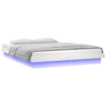 kaheinimese voodi，t&auml;iskasvanu voodi，LED-voodiraam, valge, 135 x 190 cm, m&auml;nnipuit CFE904453