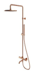 Termostaatiline du&scaron;ikomplekt 25 cm, vann du&scaron;&scaron; 113,5/152 cm seinale paigaldatav, mattvask, PVD Y