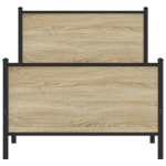&uuml;heinimese voodi，t&auml;iskasvanu voodi，metallist voodiraam ilma madratsita Sonoma tamm 90x200 cm CFE7327220