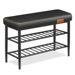 Polsterdatud metallist kingakapp pink must loft